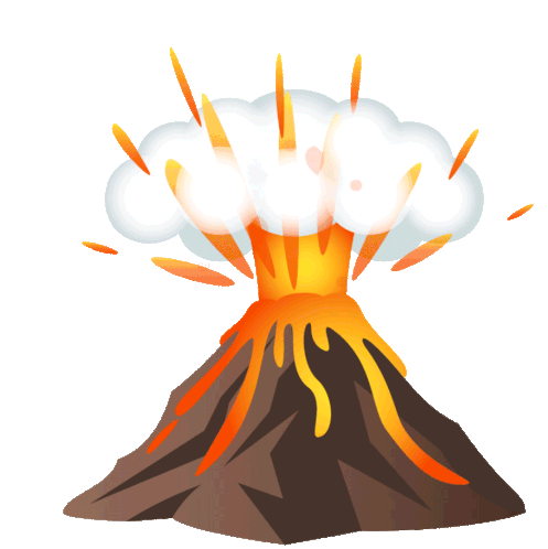 Volcano Joypixels Sticker - Volcano Joypixels Eruption Stickers