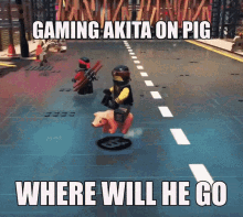 Gaming Akita Lego Ninjago GIF - Gaming Akita Lego Ninjago Pig GIFs