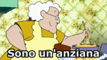 Anziana Vecchia Vecchietta Cucinare Cucina Zuppa Animazione GIF - Old Elderly Aged GIFs