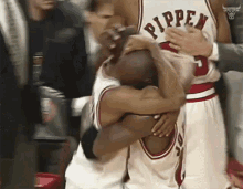 Hugging Michael Jordan GIF