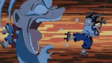 a cartoon of a man holding a hammer and another man holding a hammer