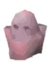a pink hat with a bow on it is being cut in half on a white background .