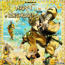a picture of dio from jojo 's bizarre adventure with the words happy birthday