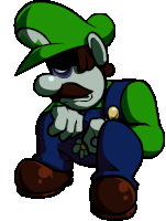 Beta Luigi Sit Sticker