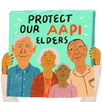 Protect Our Aapi Elders Elders Sticker - Protect Our Aapi Elders Elders Grandma Stickers