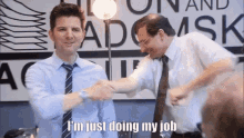 Parks And Rec Im Just Doing My Job GIF - Parks And Rec Im Just Doing My Job Agreed GIFs