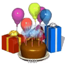 Happy Birthday Birthday Cake GIF - Happy Birthday Birthday Cake Birthdayballoons GIFs