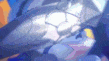 a blurry image of a person 's torso with a purple background