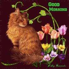 καλημερα Good Morning GIF - καλημερα Good Morning Cat GIFs