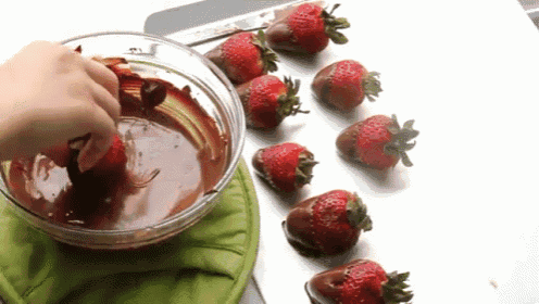 Chocolate Dipped Strawberries GIF Chocolatedipped Strawberries Fruit Discover Share GIFs