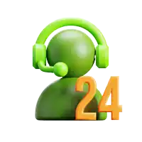 a green person wearing headphones and a number 24 next to them
