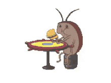 cockroach spongebob chew eat burger