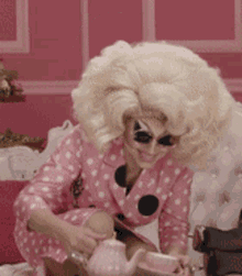 trixie mattel drag queen rupaul tea shaking hands