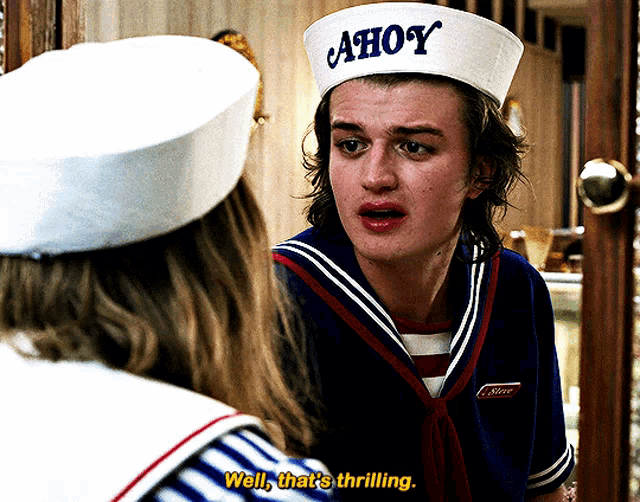 Stranger Things Steve Harrington GIF - Stranger Things Steve Harrington  Well Thats Thrilling - Discover & Share GIFs