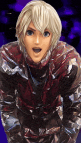 a close up of a person 's face with the words " viggle.ai " on the bottom