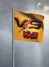 a flag that says vs maju on it