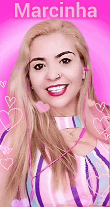 a picture of a woman with the name marcinha written above her