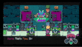 a video game screen shows a sign that says fada fest
