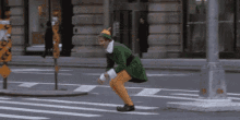 elf jump hop cross street will ferrell
