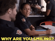 Station 19 Andy Herrera GIF - Station 19 Andy Herrera Why Are You Smiling GIFs