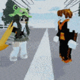 a girl in a frog hat is holding a banana and a boy in a black outfit is holding a banana .