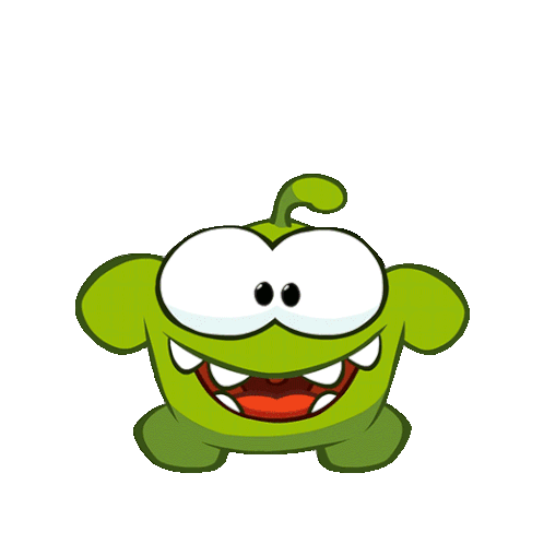 Clapping Om Nom Sticker - Clapping Om Nom Cut The Rope Stickers