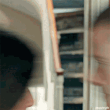 a blurry picture of a person 's face with the caption joequinngif