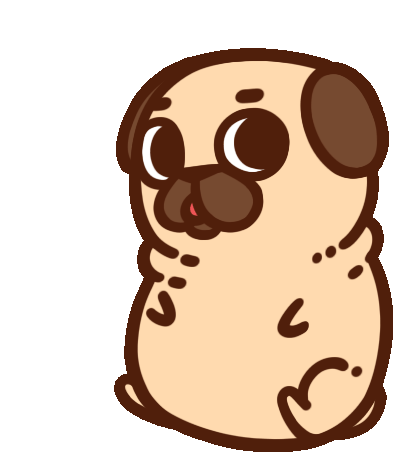 Puglie Puglie Pug Sticker - Puglie Puglie Pug Pug Stickers
