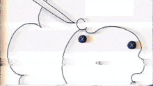 a drawing of a person holding a baby 's head