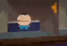 a cartoon character wearing glasses and a red hat is sitting in a bed reading a book .