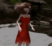 Lady Dancing In Garden GIF