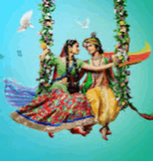 Radha Krishna Swing GIF - Radha Krishna Swing GIFs