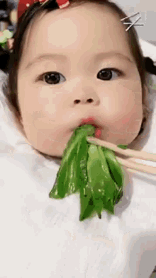 Baby Eating Eating GIF - Baby Eating Eating Vegetable GIFs