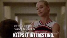 Glee Kitty Wilde GIF - Glee Kitty Wilde Keeps It Interesting GIFs