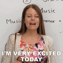 Im Very Excited Today Emma GIF - Im Very Excited Today Emma Learn English With Emma GIFs