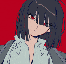a drawing of a girl with long black hair