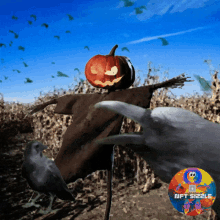 Scare Crow Crow GIF - Scare Crow Crow Halloween GIFs