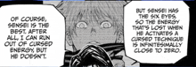 a black and white drawing of a man with the words " of course sensei is the best after all "