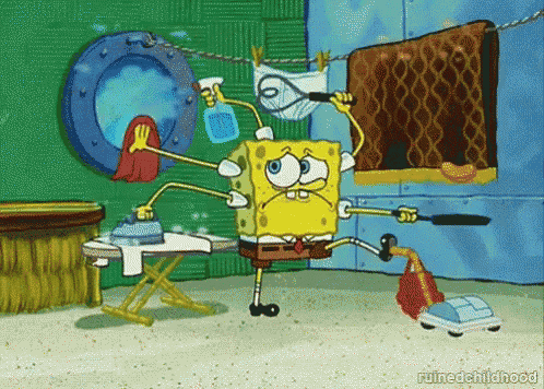 Spongebob Cleaning GIFs