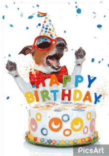 Doggie happy birthday gif