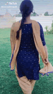 Gs0001 Blue Punjabi Suit Tik Tok Girl GIF