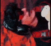 a painting of a man wearing a helmet that says ' x-men ' on it