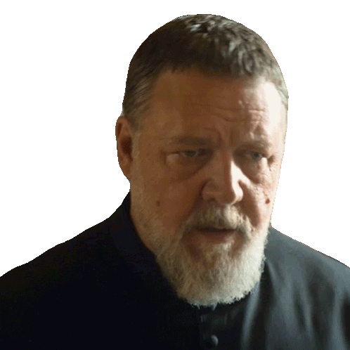 Angry Look Father Gabriele Amorth Sticker - Angry Look Father Gabriele Amorth Russell Crowe Stickers