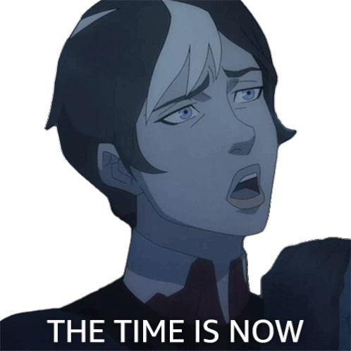 The Time Is Now Cassandra De Rolo Sticker - The Time Is Now Cassandra De Rolo The Legend Of Vox Machina Stickers