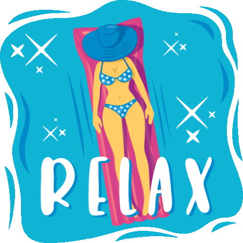 Relax Summer Fun Sticker - Relax Summer Fun Joypixels Stickers