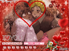 a picture of a boy and a girl with the words falling 4 u on it