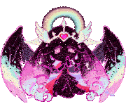 a cartoon drawing of an angel with wings and a heart on her head