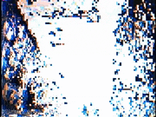 a white background with a blue and white border