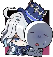 a cartoon drawing of a person with white hair and a top hat