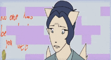 a cartoon of a woman with a cat ear and the words " be you will "